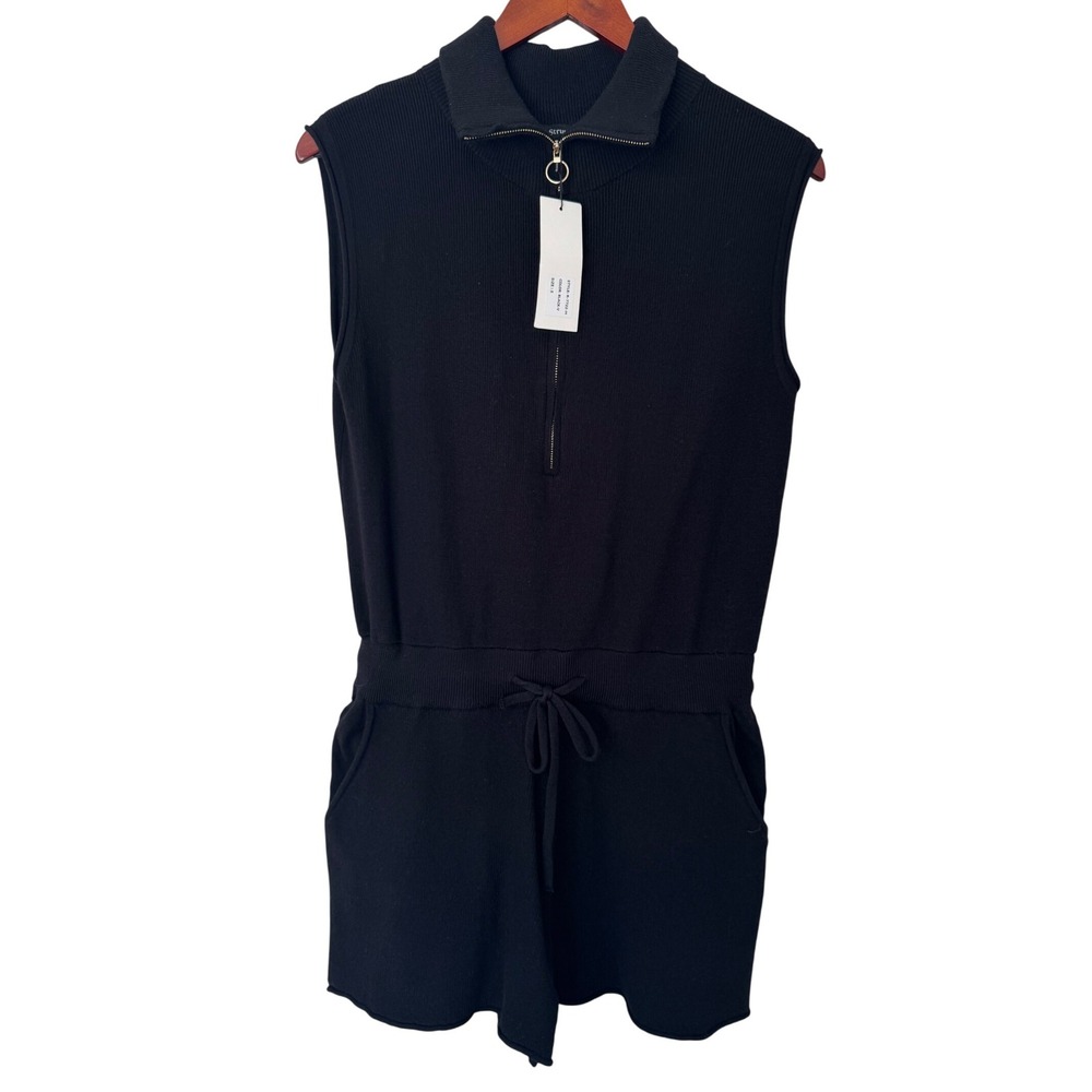 Strut & Bolt Women's Black Sleeveless Knit Romper Size S NEW